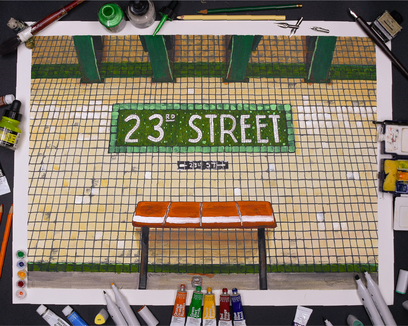 NYC 23rd St. STATION PAINTING