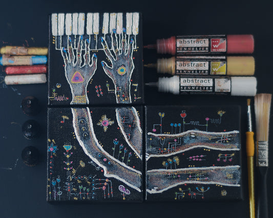 TRIPTYCH - HAND OF CREATIVITY