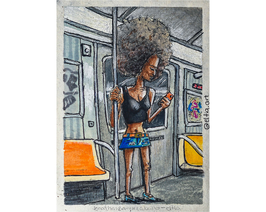NYC METRO RIDER PAINTING