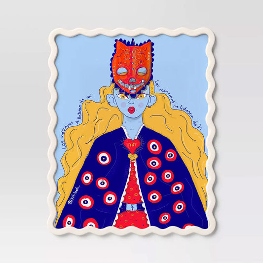 MÁSCARAS SYMBOLIC WALL ART PRINT | MYSTICAL SURREAL ILLUSTRATION | EMOTIONAL LAYERS & SELF-DISCOVERY HOME DECOR