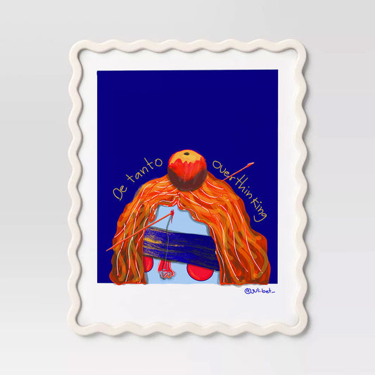 OVERTHINKING SYMBOLIC WALL ART PRINT | MIND OVERLOAD SURREAL ILLUSTRATION | MENTAL CLARITY & HEALING HOME DECOR