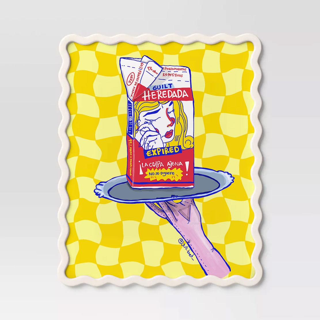 GUILT, FINE ART PRINT, SURREAL EMOTIONAL ARTWORK, CONCEPTUAL WALL ART