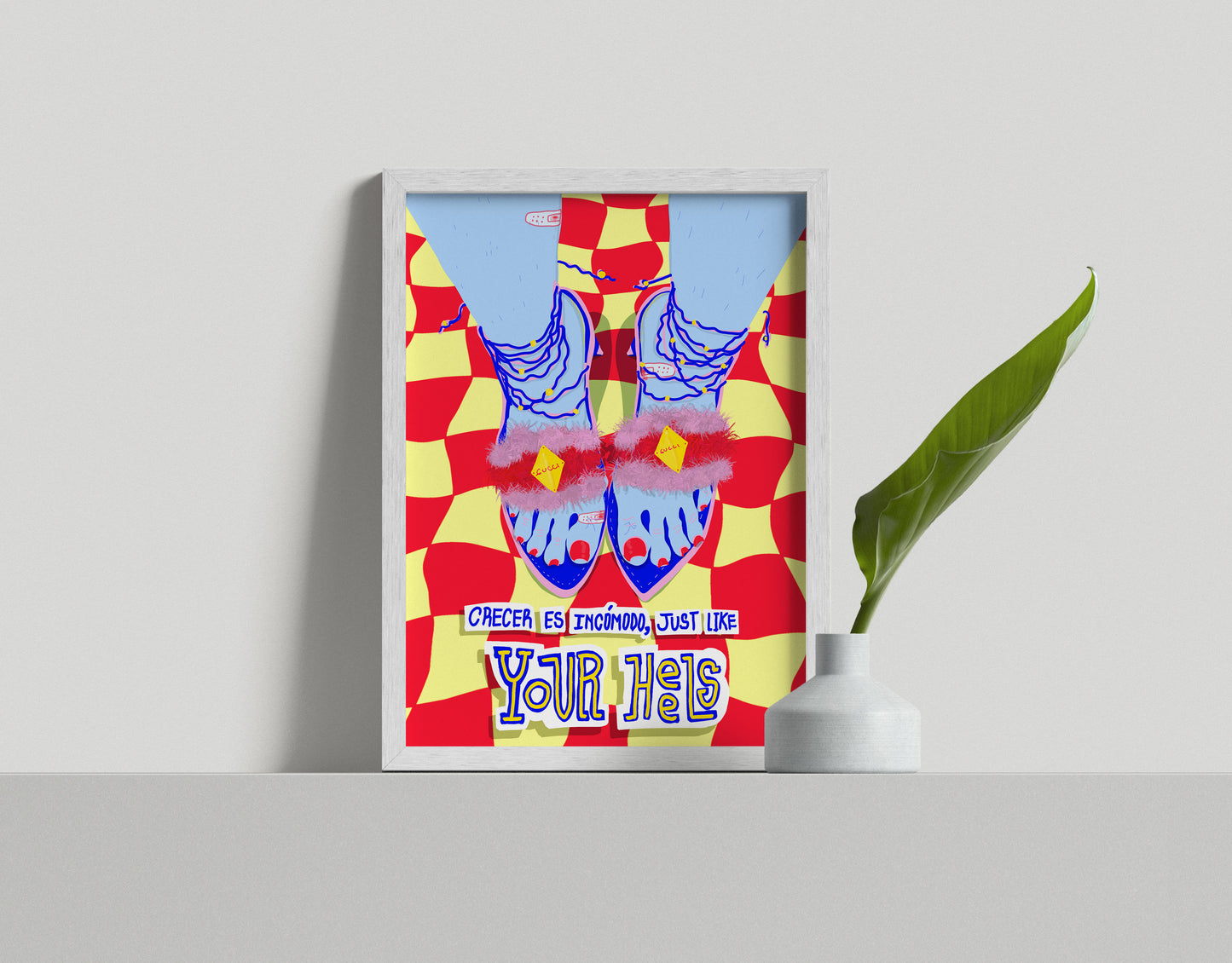 HEELS, FINE ART PRINT, SURREAL EMOTIONAL ARTWORK, CONCEPTUAL WALL ART