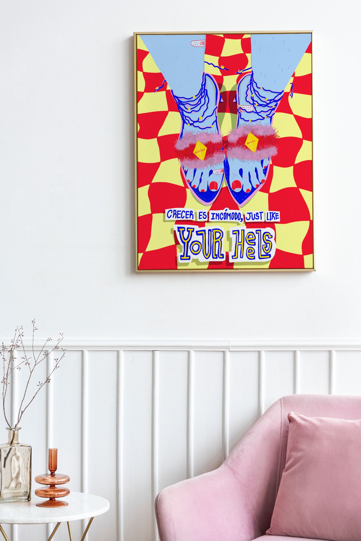 HEELS, FINE ART PRINT, SURREAL EMOTIONAL ARTWORK, CONCEPTUAL WALL ART