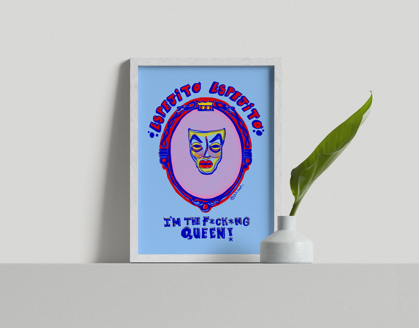 MYSTICAL MIRROR ART PRINT: SYMBOLIC BOHO ILLUSTRATION, SIGNED