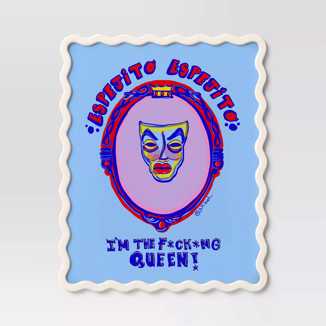 MYSTICAL MIRROR ART PRINT: SYMBOLIC BOHO ILLUSTRATION, SIGNED