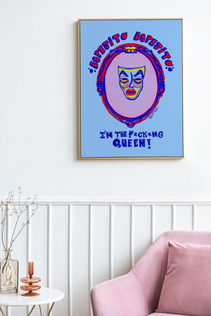 MYSTICAL MIRROR ART PRINT: SYMBOLIC BOHO ILLUSTRATION, SIGNED