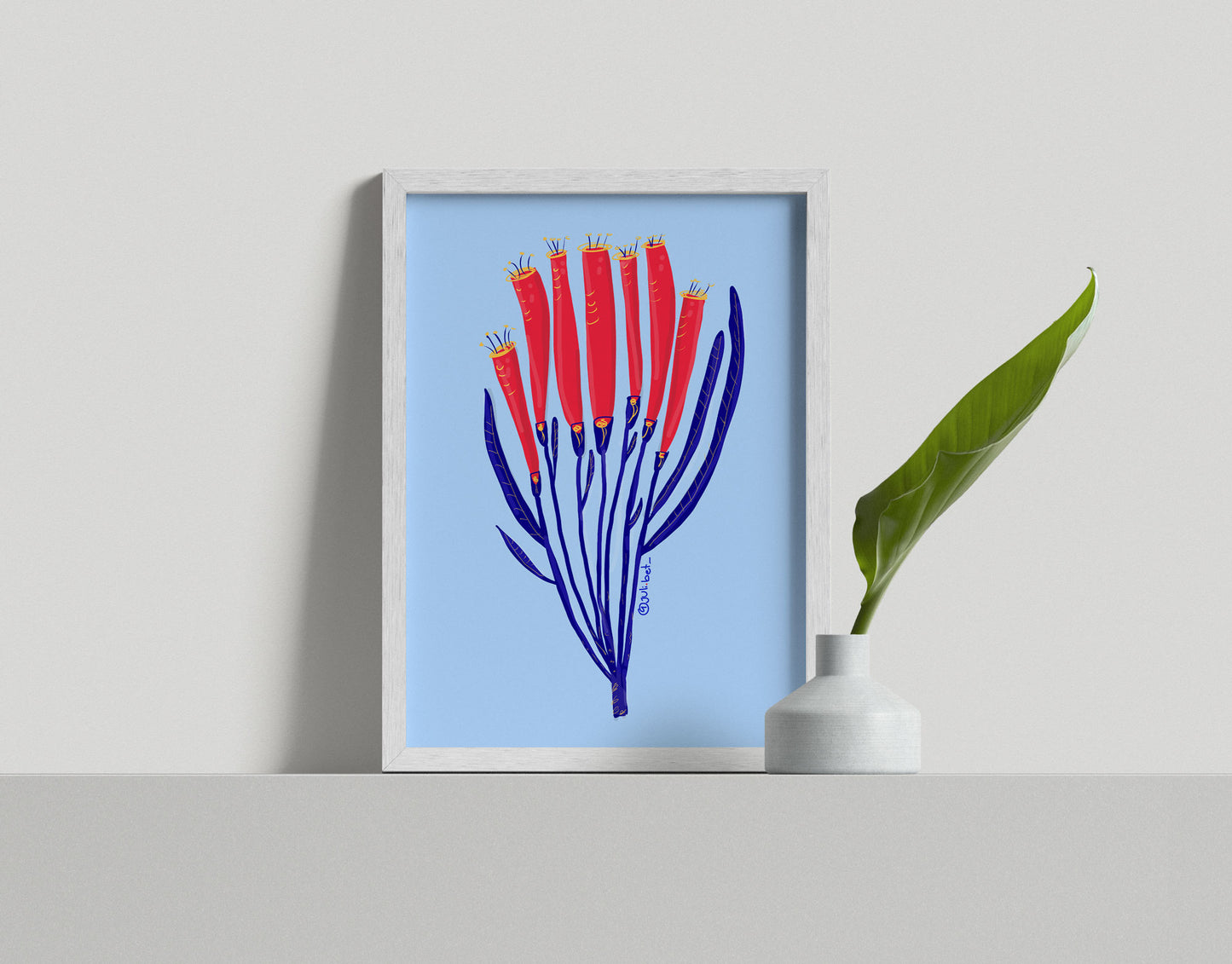 FLORERA MYSTICAL SYMBOLIC WALL ART PRINT | BOHO SPIRITUAL HOME DECOR | EMOTIONAL WELLNESS BOTANICAL ILLUSTRATION