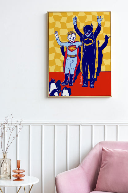 MYSTICAL SIBLING BOND ART PRINT: BOHO SPIRITUAL HOME DECOR