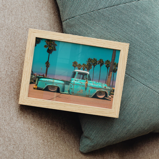 Classic Californian Car - Framed Ultra Premium Luster Photo Paper