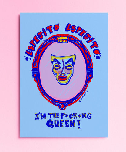 MYSTICAL MIRROR ART PRINT: SYMBOLIC BOHO ILLUSTRATION, SIGNED