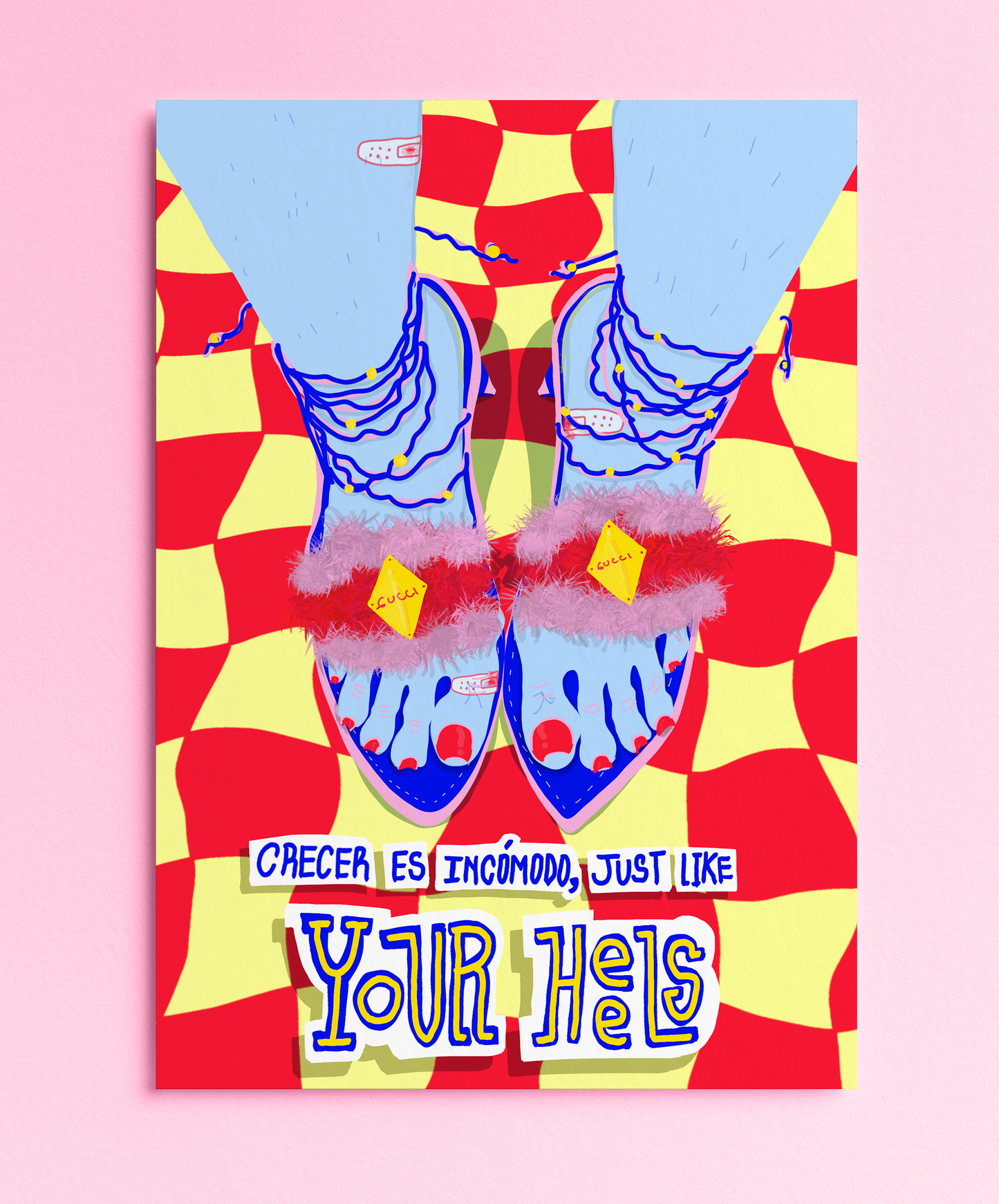 HEELS, FINE ART PRINT, SURREAL EMOTIONAL ARTWORK, CONCEPTUAL WALL ART