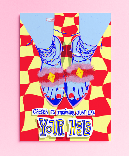 HEELS, FINE ART PRINT, SURREAL EMOTIONAL ARTWORK, CONCEPTUAL WALL ART