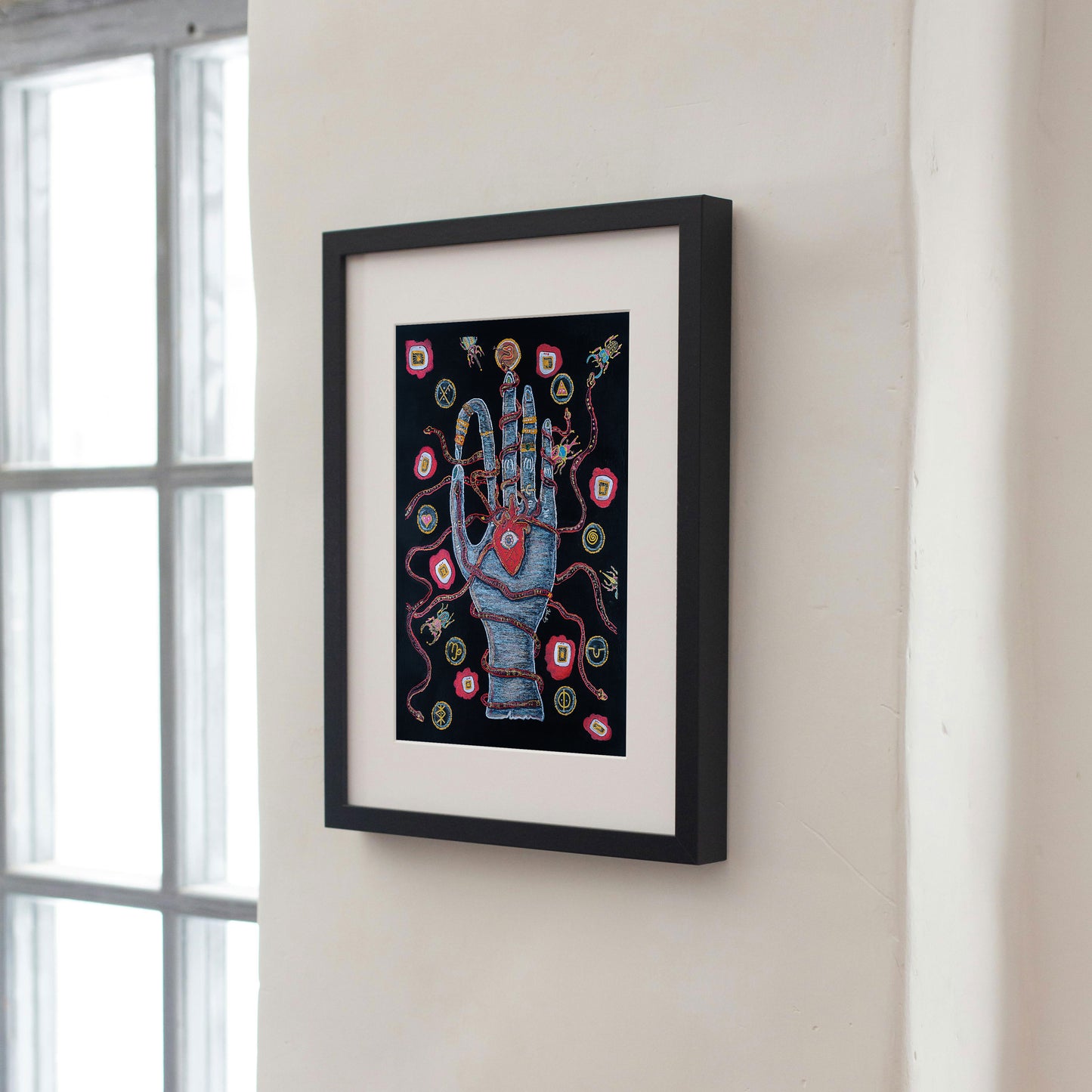 The hand of Protection - Framed painting