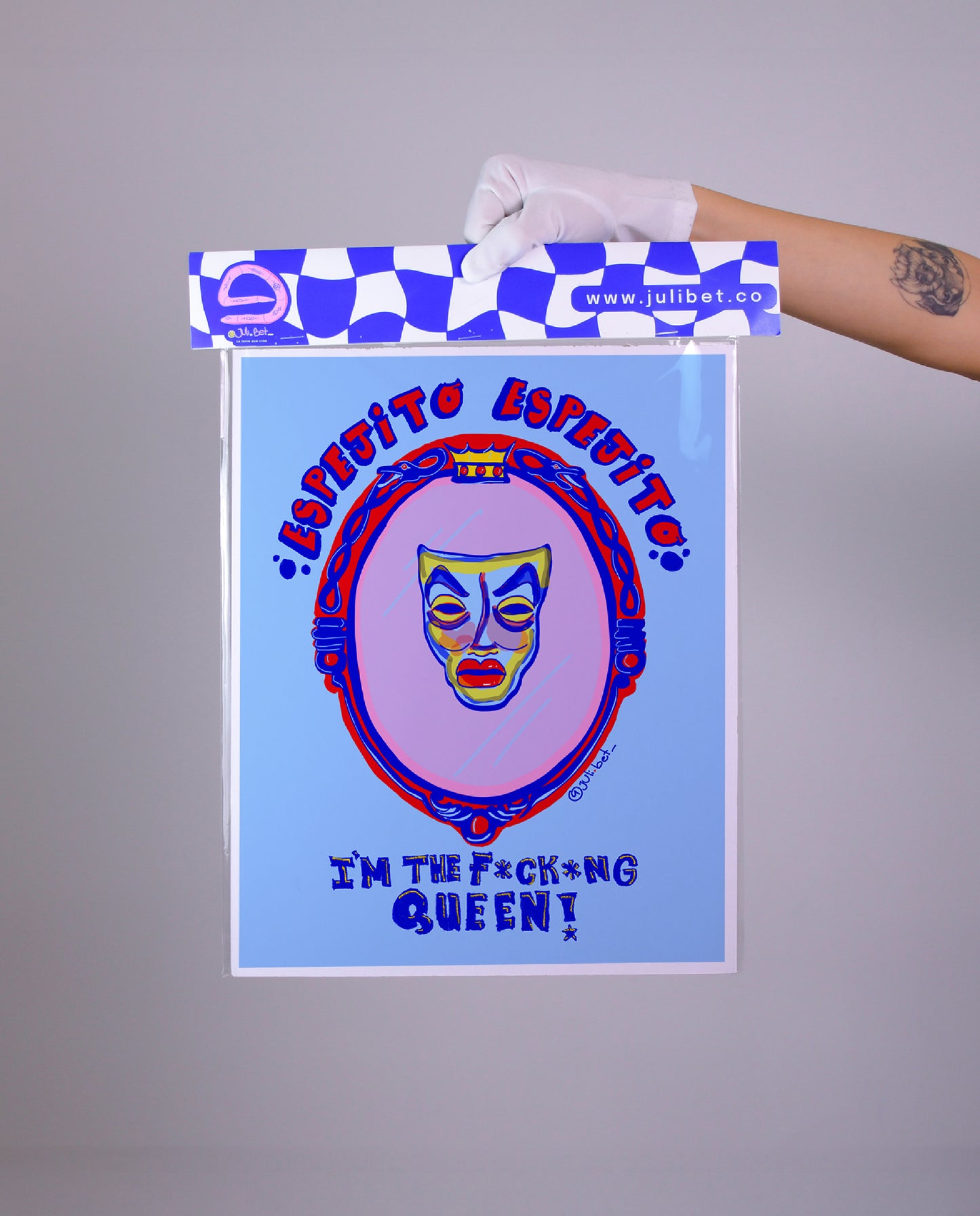 MYSTICAL MIRROR ART PRINT: SYMBOLIC BOHO ILLUSTRATION, SIGNED