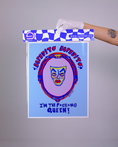 MYSTICAL MIRROR ART PRINT: SYMBOLIC BOHO ILLUSTRATION, SIGNED