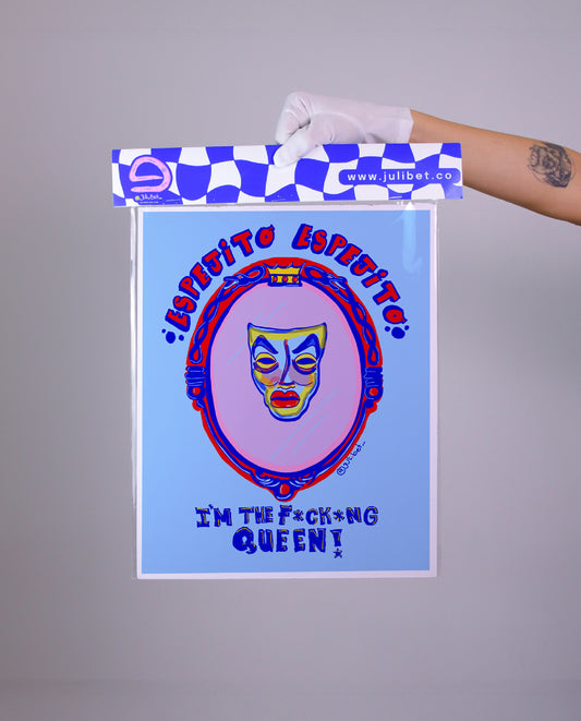 MYSTICAL MIRROR ART PRINT: SYMBOLIC BOHO ILLUSTRATION, SIGNED