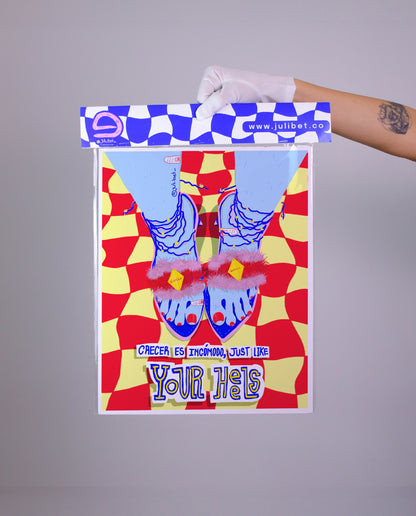 HEELS, FINE ART PRINT, SURREAL EMOTIONAL ARTWORK, CONCEPTUAL WALL ART