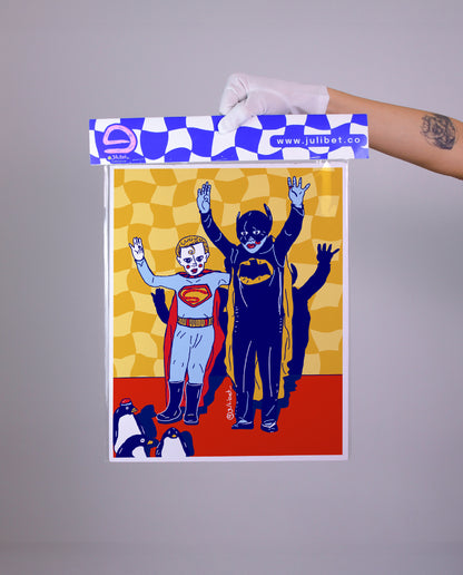 MYSTICAL SIBLING BOND ART PRINT: BOHO SPIRITUAL HOME DECOR