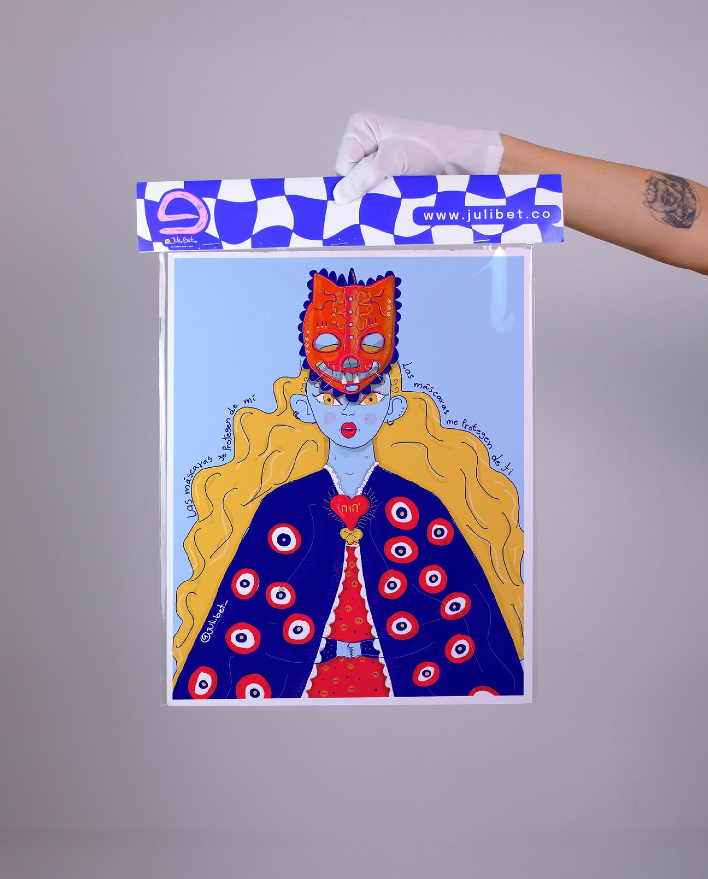 MÁSCARAS SYMBOLIC WALL ART PRINT | MYSTICAL SURREAL ILLUSTRATION | EMOTIONAL LAYERS & SELF-DISCOVERY HOME DECOR