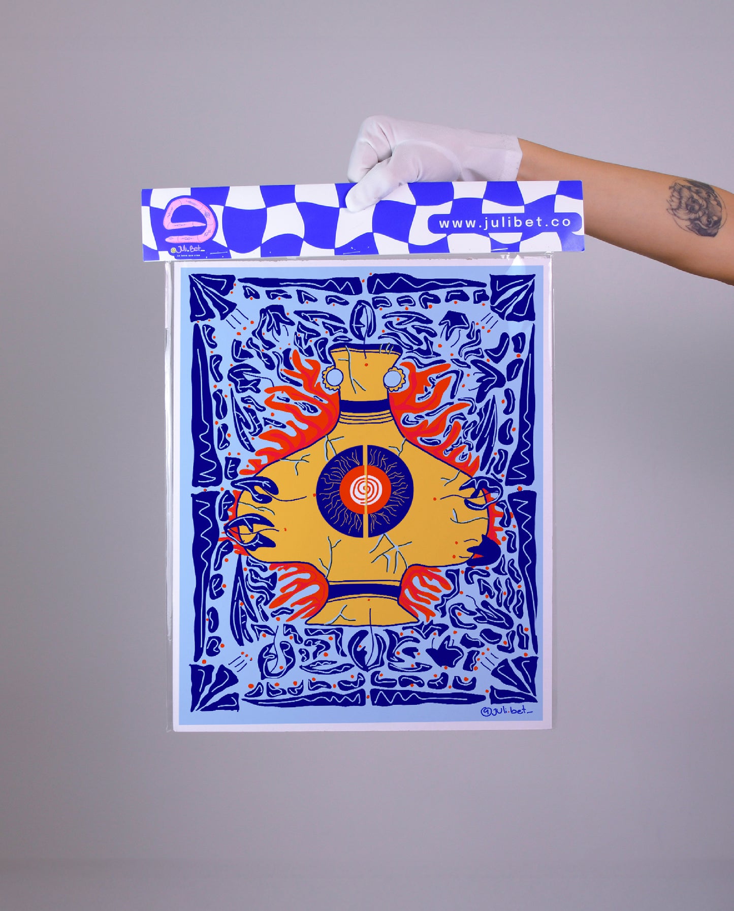 VASIJA PRINT: SYMBOLIC HEALING ILLUSTRATION, BOHO WALL ART