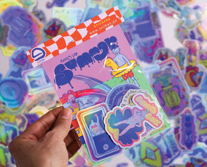 SET OF 7 ENERGETIC STICKERS