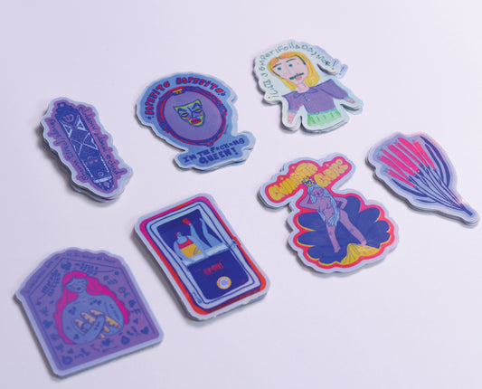 SET OF 7 ENERGETIC STICKERS